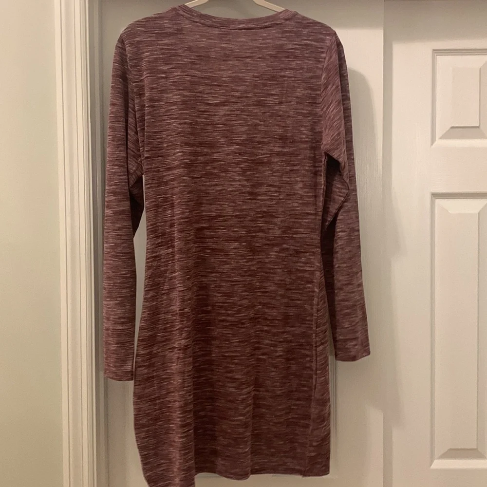 NWT Bobi Long Sleeve Ruched Dress - Picture 3 of 3